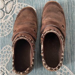 Merrell Slip Ons - Chocolate, multi-fabric,  Gently Worn